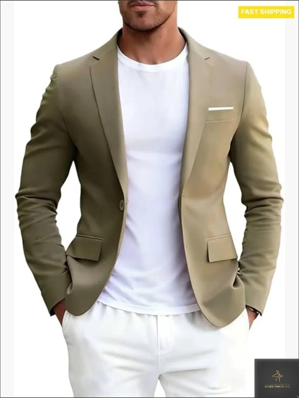 Slim Fit Lightweight Blazer Sport Coat Business Casual Modern Classic